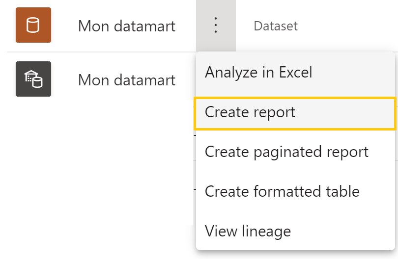 power bi datamart rapport power bi