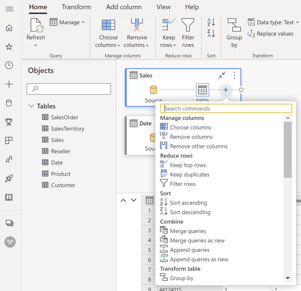 power bi datamart power query