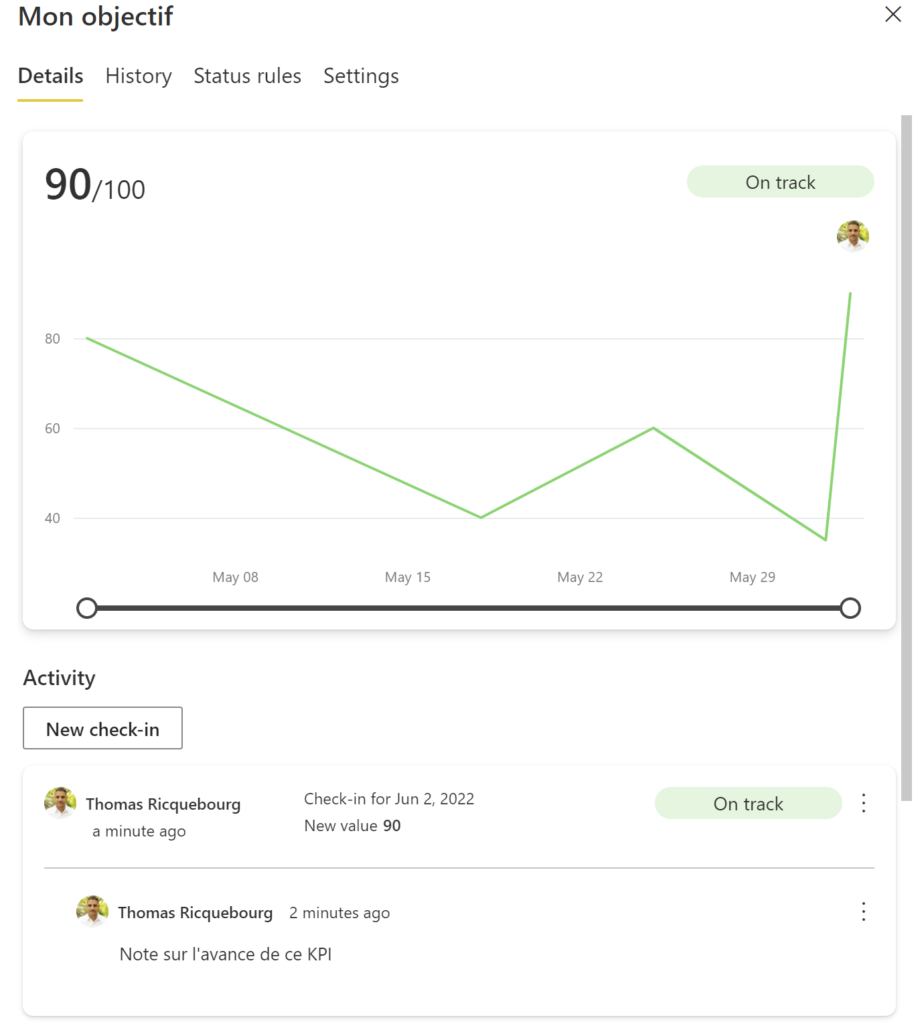 power bi scorecard commentaire